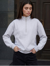 Olimpijka Staff jun gray melange oversize fleece