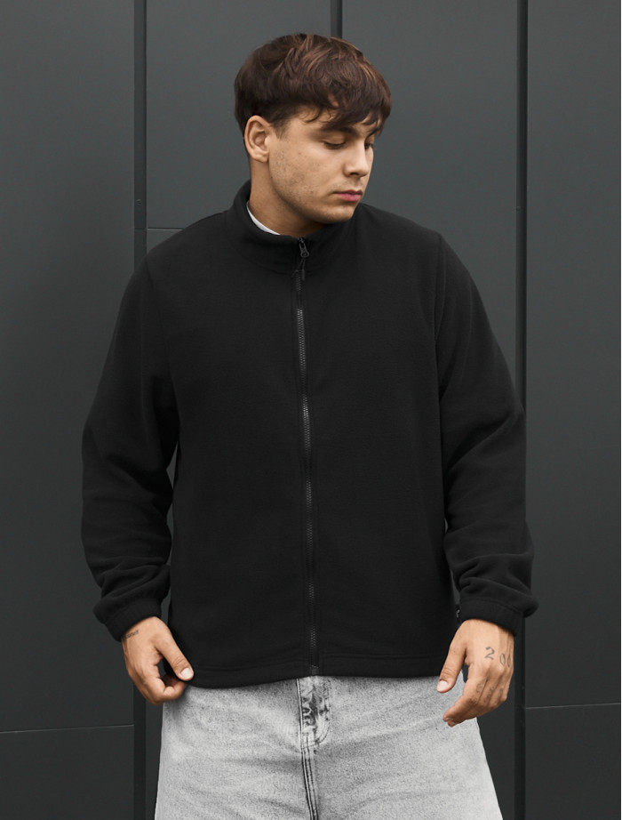 Olimpijka Staff zip black fleece