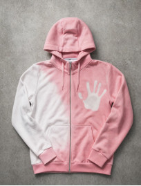 Bluza Staff zip pink & white thermochromic