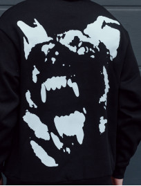 Bluza z kapturem Staff dog face oversize fleece