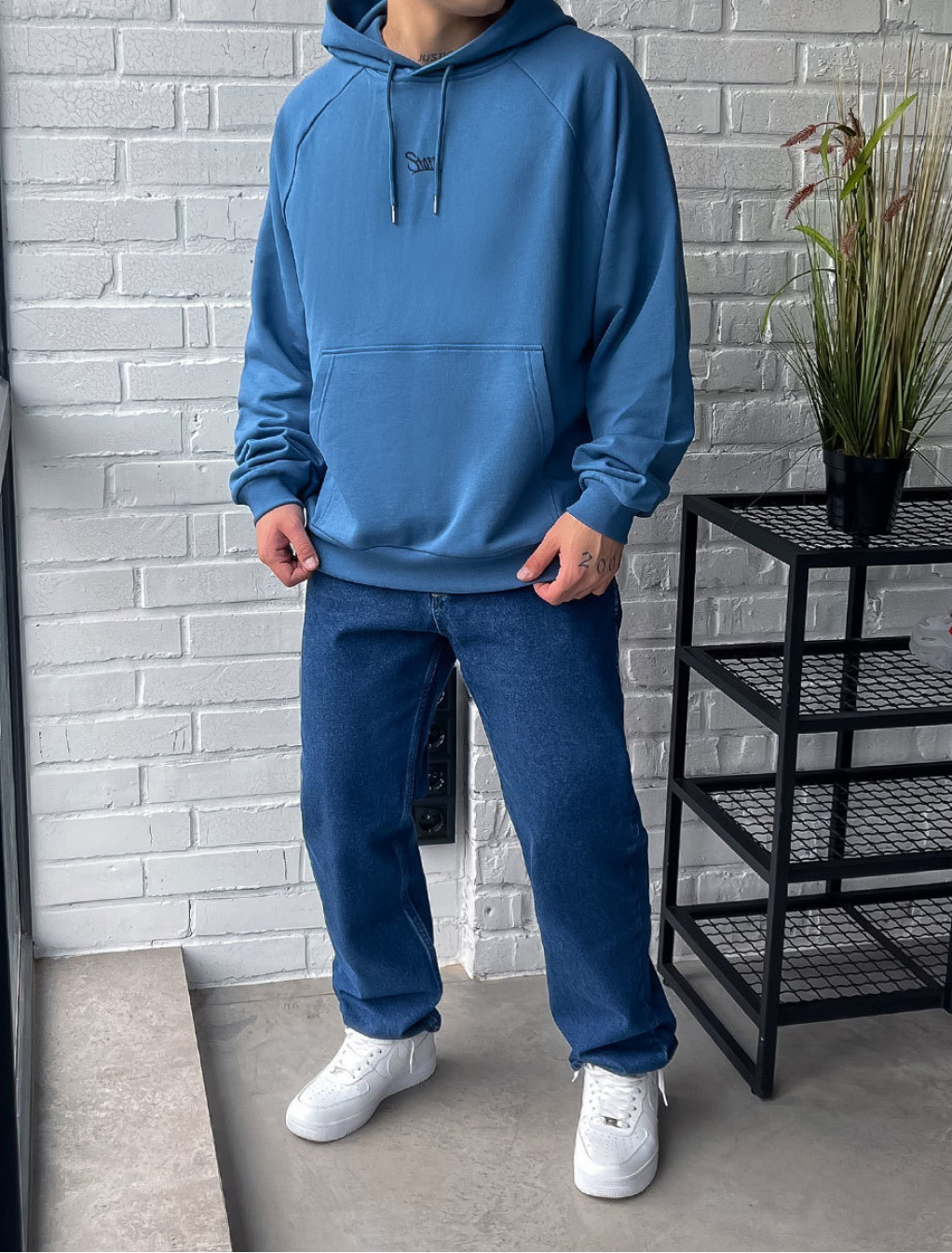 Bluza blue logo oversize