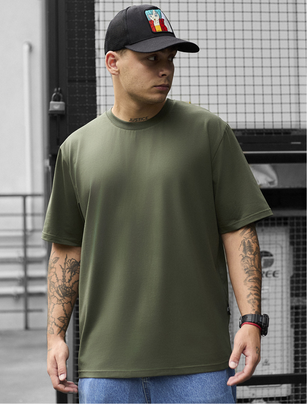 Koszulka Staff khaki oversize