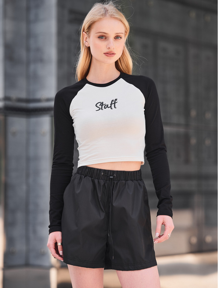 Top Staff flo white & black