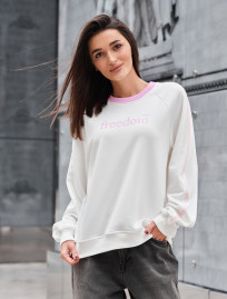 Bluza Staff freedom white oversize