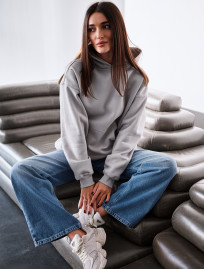 Bluza Staff light gray oversize fleece
