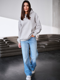 Bluza Staff light gray oversize fleece