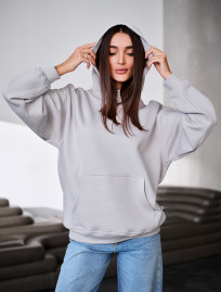 Bluza Staff light gray oversize fleece