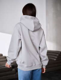 Bluza Staff light gray oversize fleece