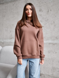 Bluza Staff brown oversize fleece
