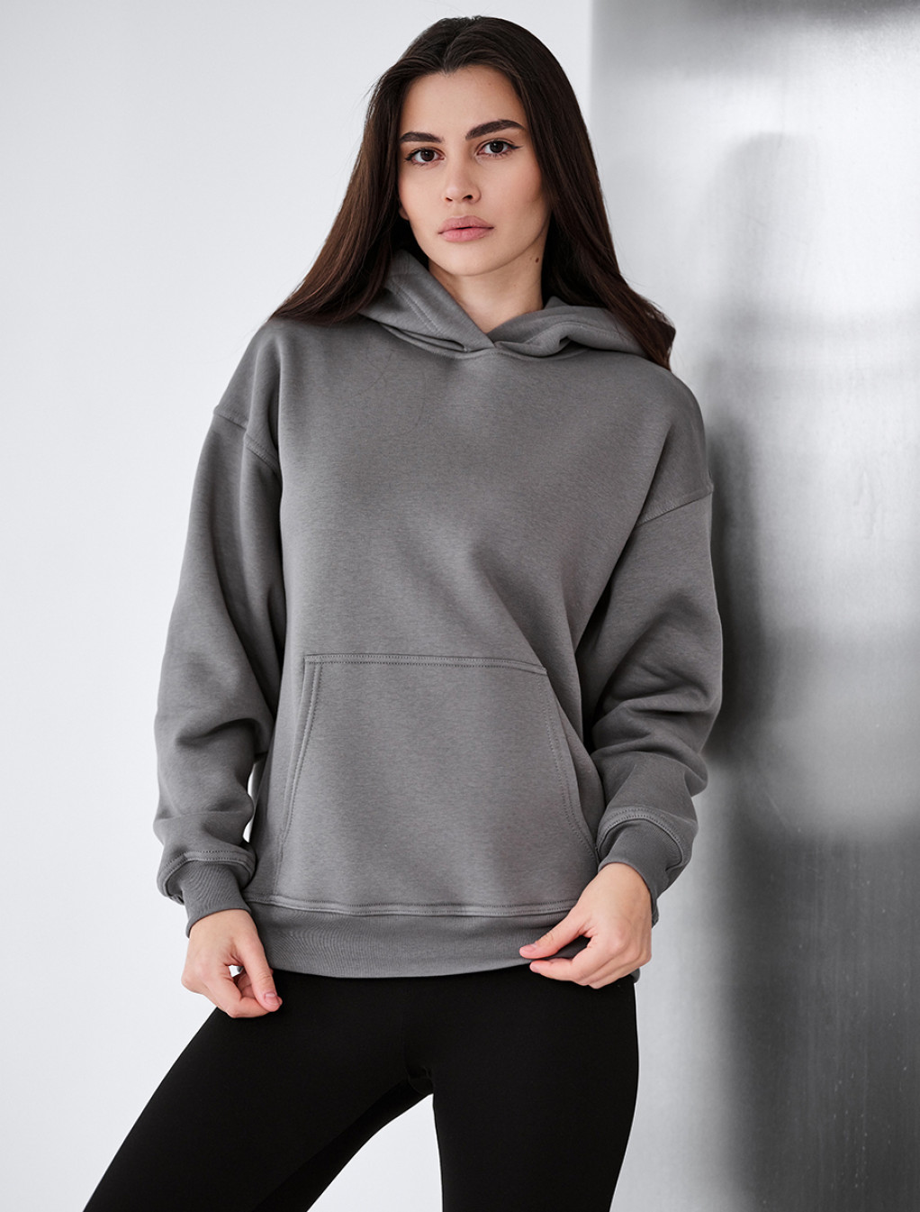 Bluza Staff gray oversize fleece