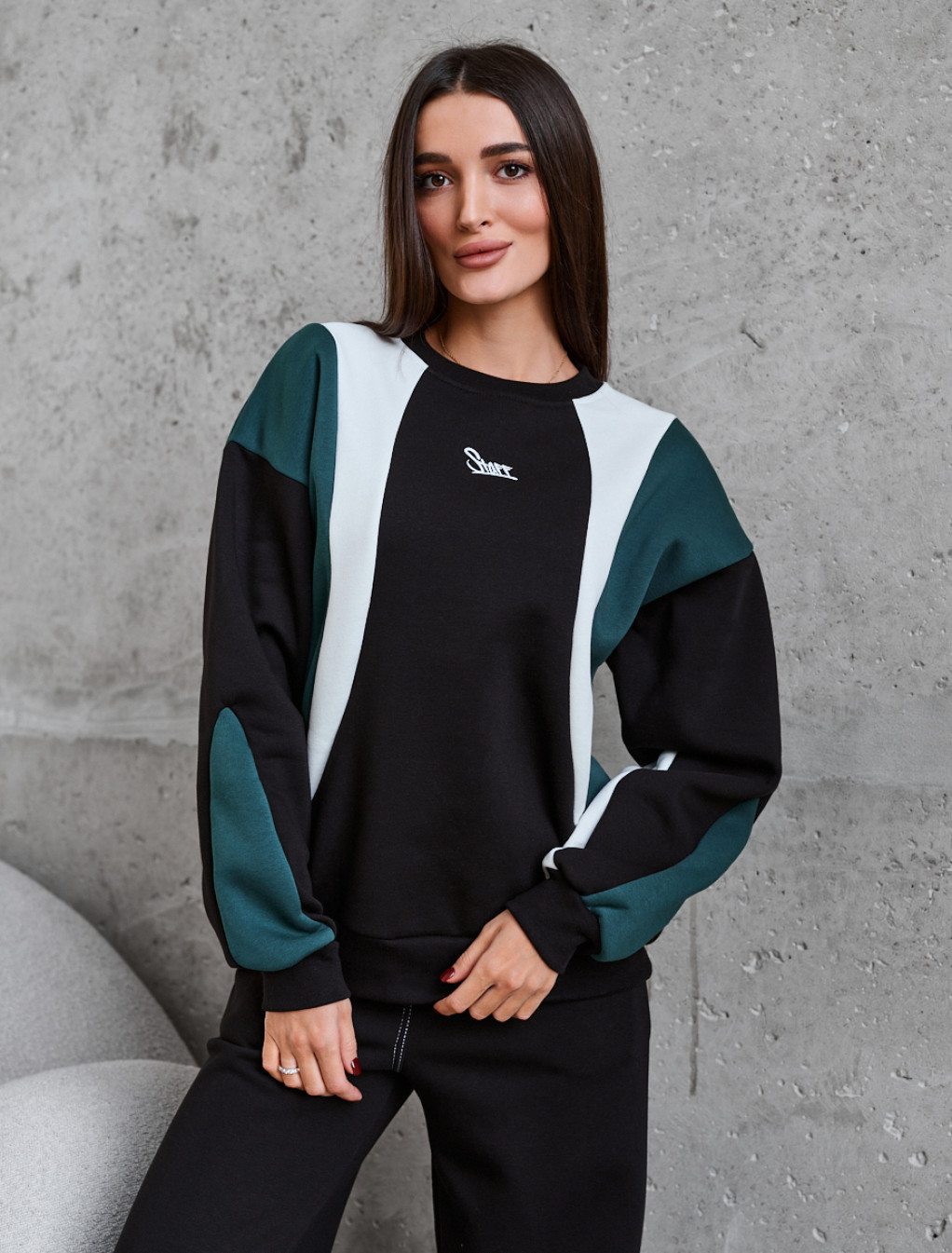 Bluza Staff st mix 2 logo oversize fleece