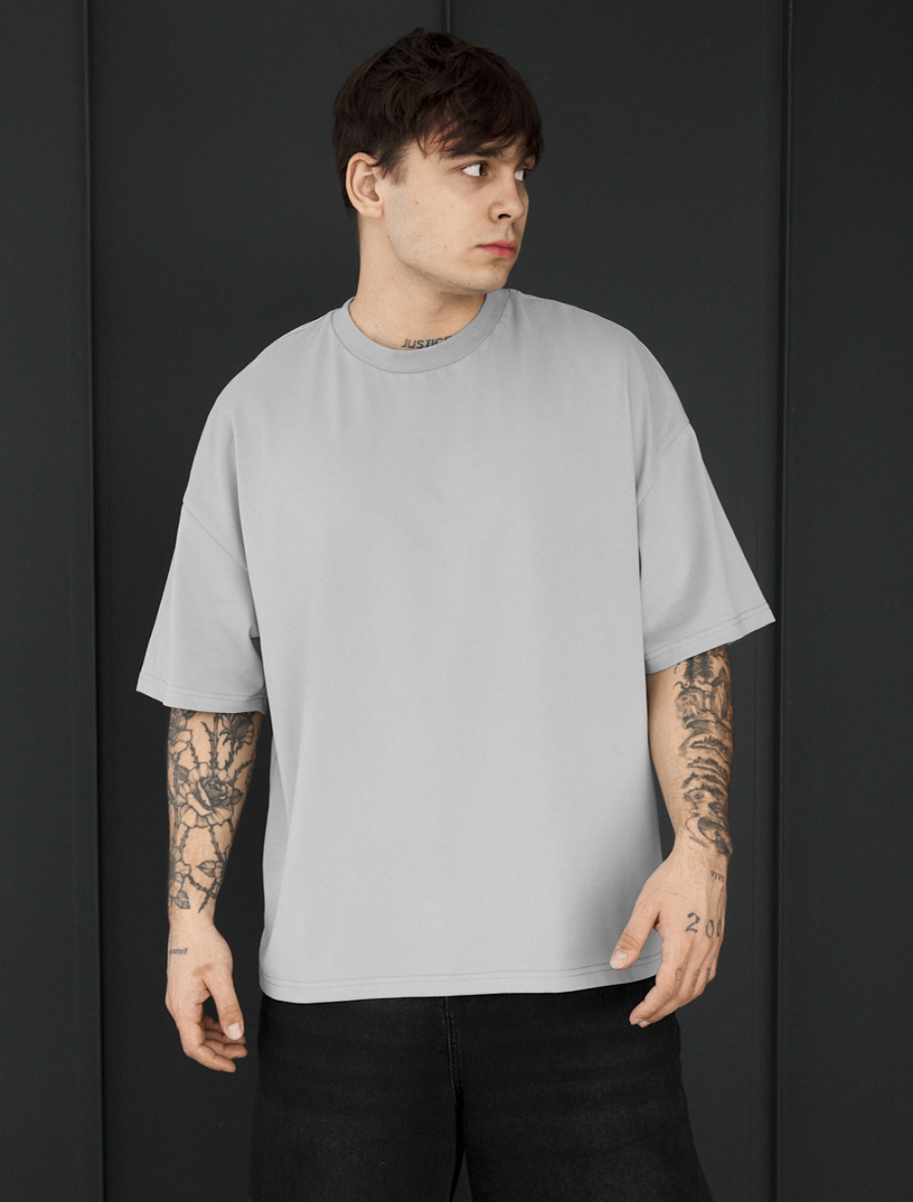 Koszulka Staff light gray oversize