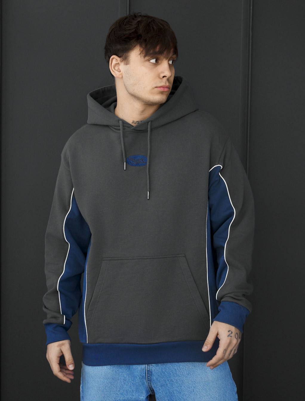 Bluza Staff ra dark gray & navy reflective