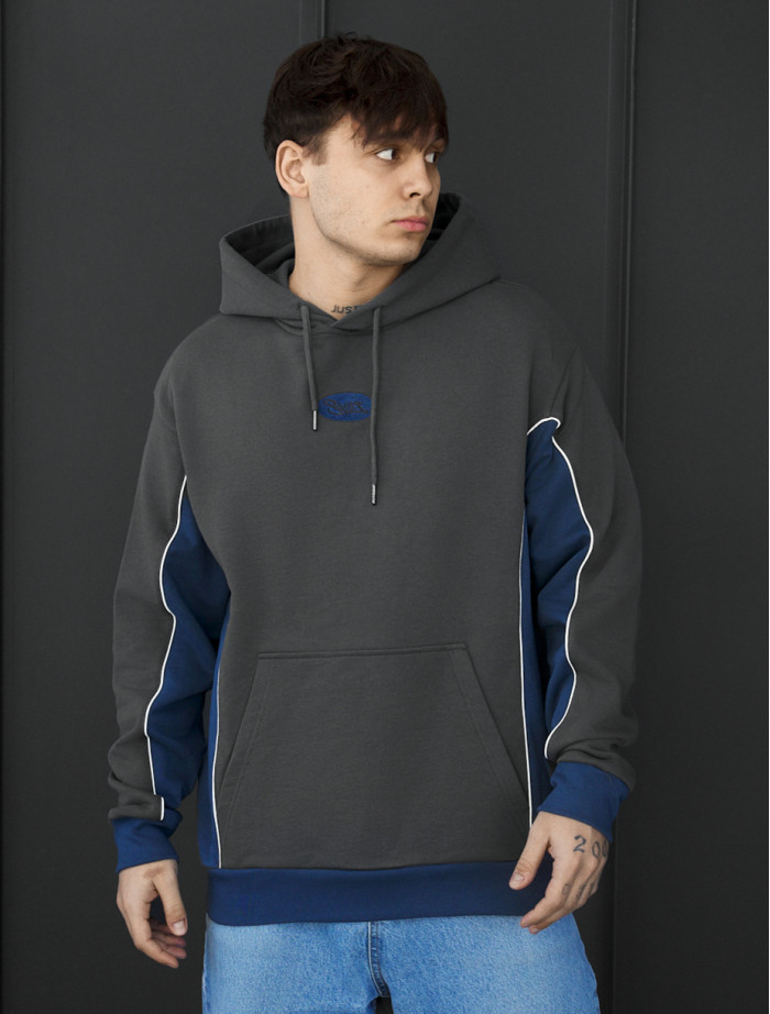 Bluza Staff ra dark gray & navy reflective
