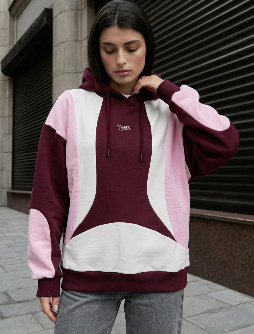 Bluza Staff cus logo mix2 oversize