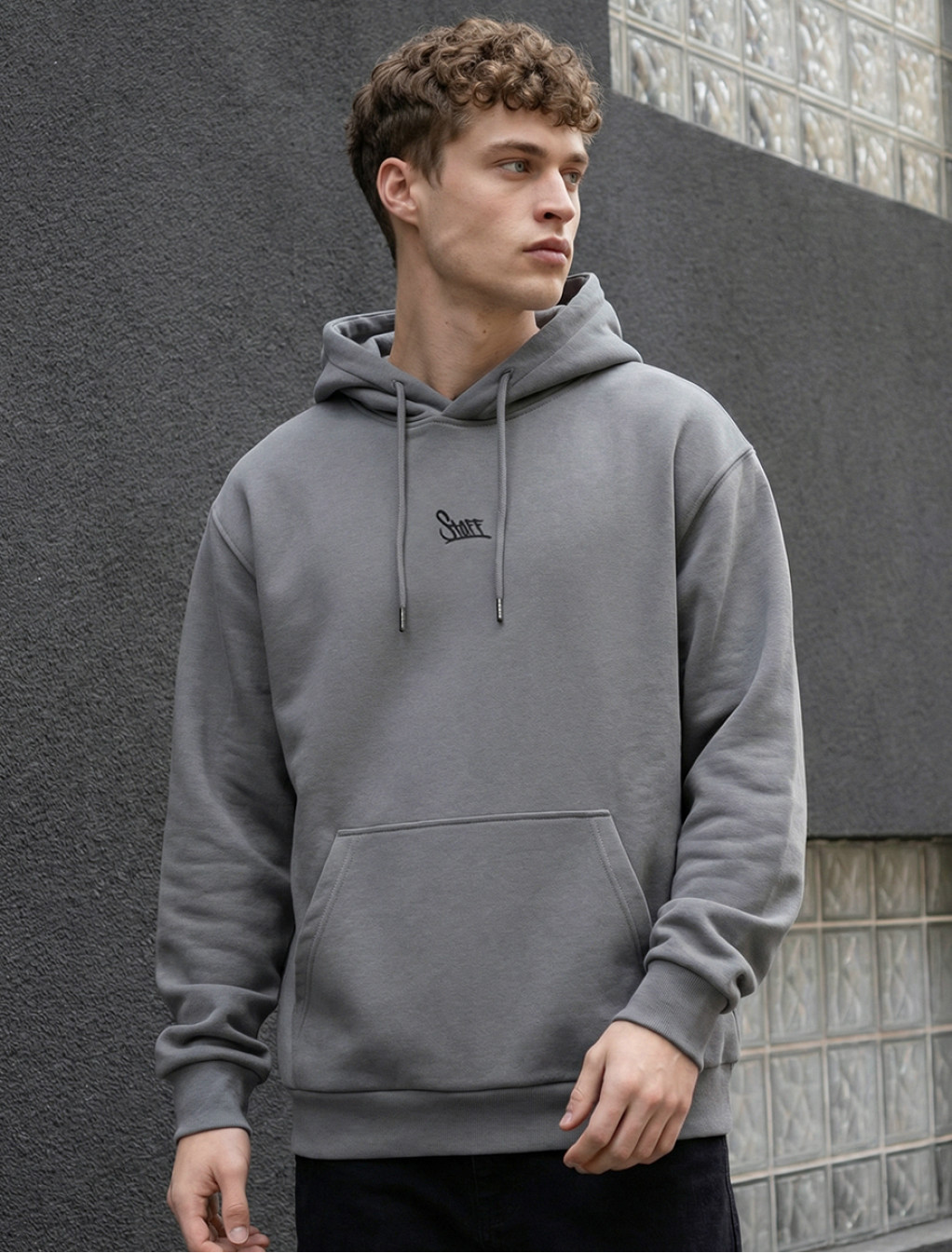 Bluza Staff logo gray oversize