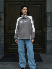 Longsleeve Staff sim gray & white