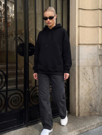 Bluza Staff black logo oversize fleece