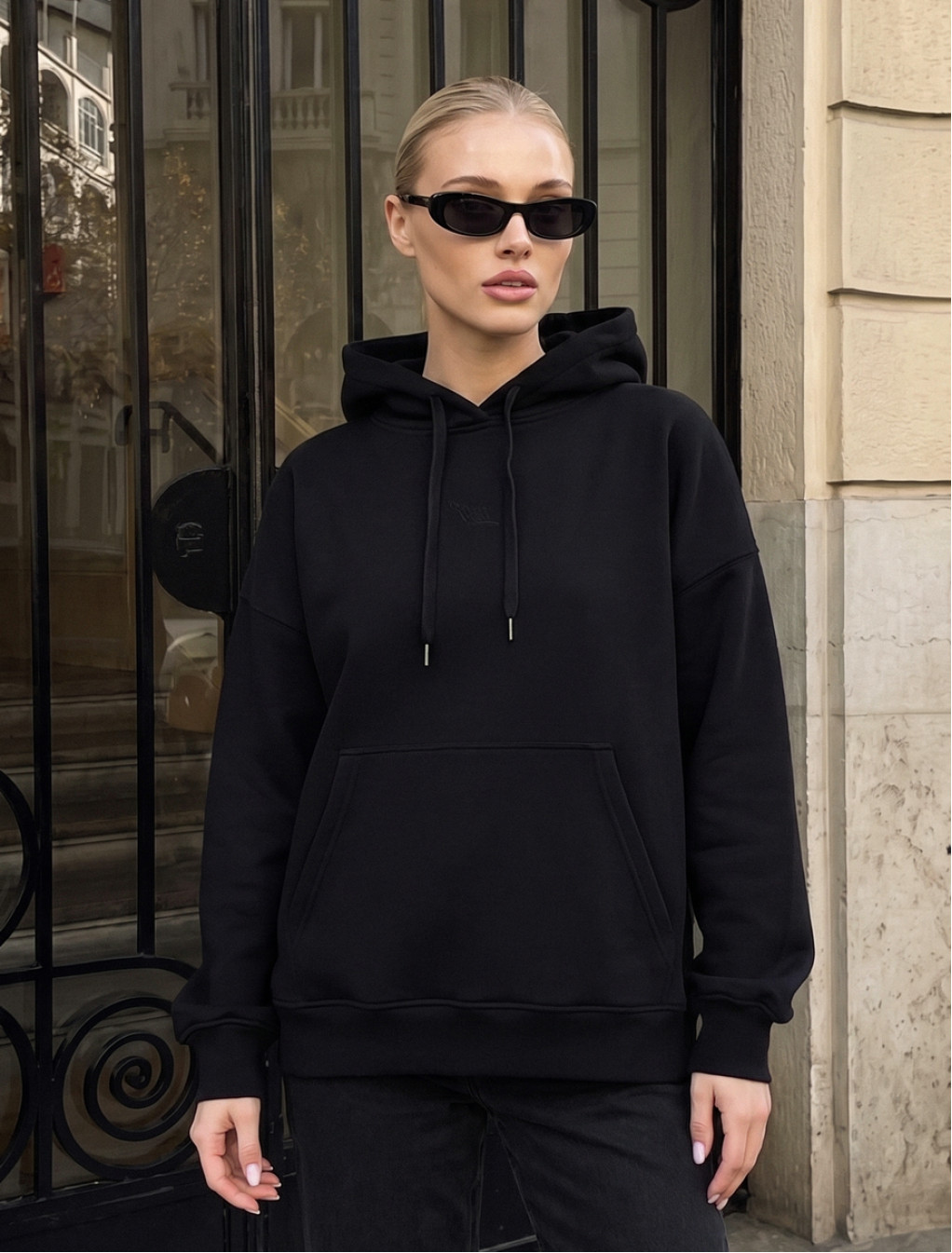 Bluza Staff black logo oversize fleece