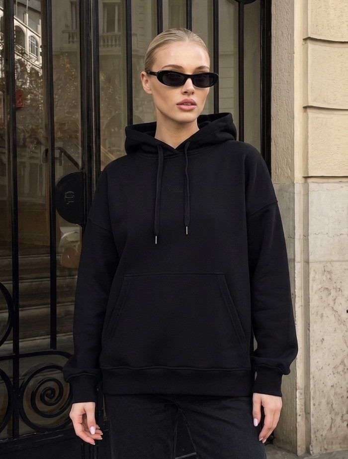 Bluza Staff black logo oversize fleece