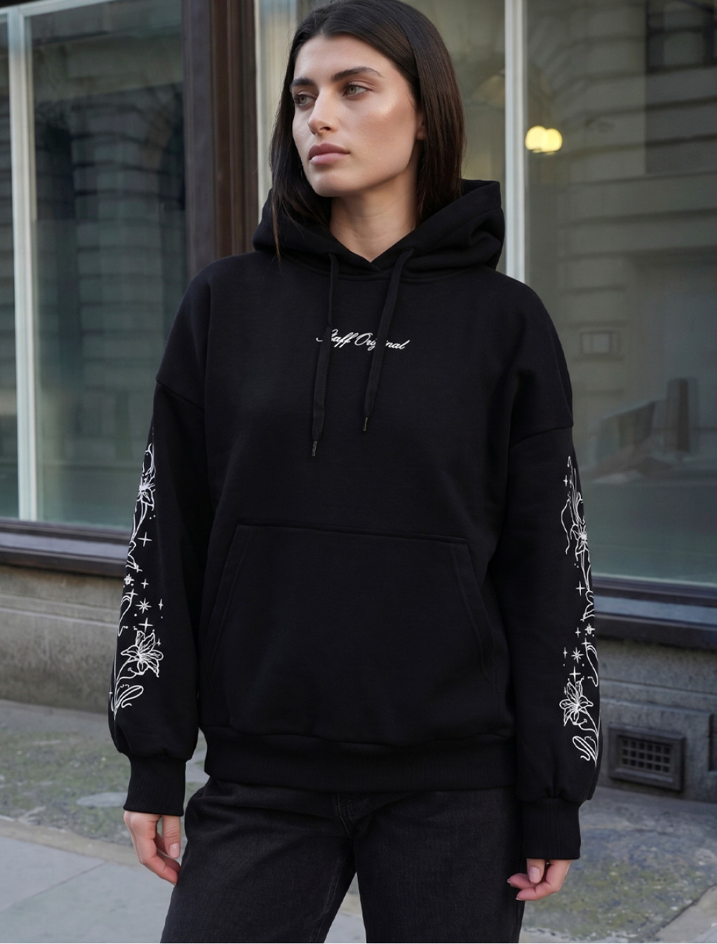 Bluza Staff bang black oversize fleece