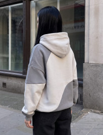 Bluza Staff light & dark gray logo oversize fleece