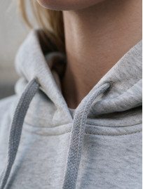 Bluza Staff logo gray melange oversize fleece