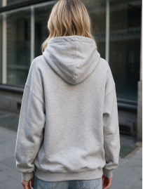 Bluza Staff logo gray melange oversize fleece