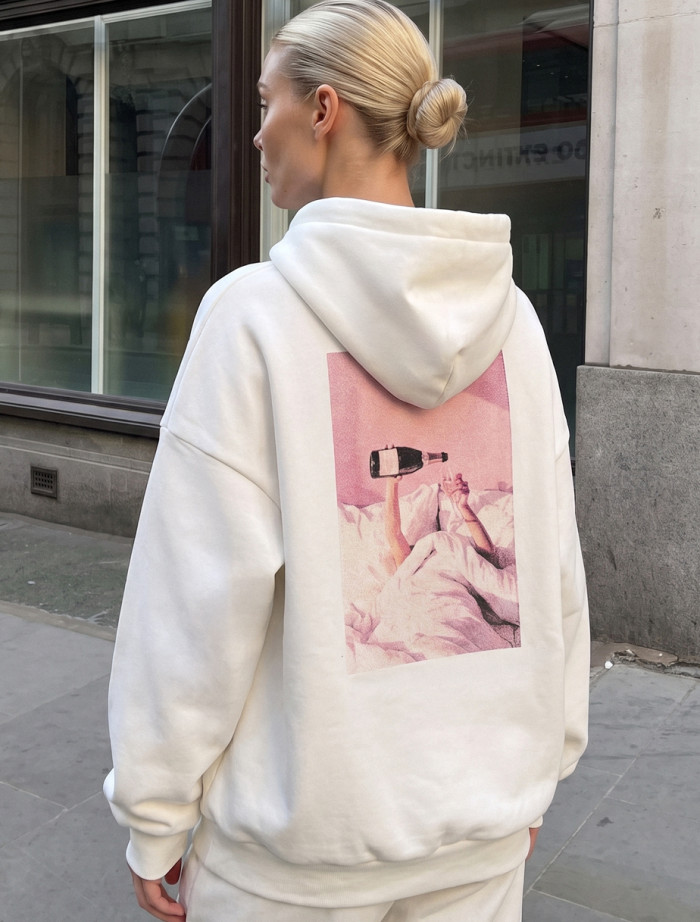 Bluza Staff champagne oversize fleece