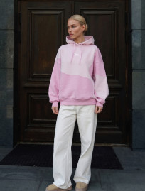 Bluza Staff light pink & pink logo oversize fleece