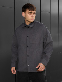Koszula Staff velvet dark gray