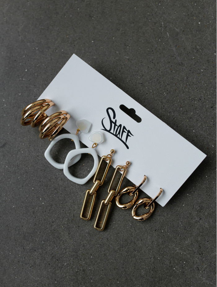 Kolczyki Staff zestaw (4 szt.)