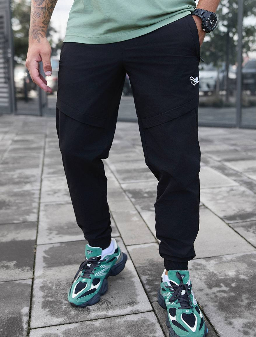 Joggery Staff spandex di black