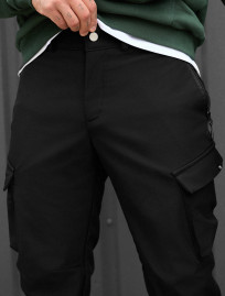 Spodnie ocieplane Staff st cargo black fleece