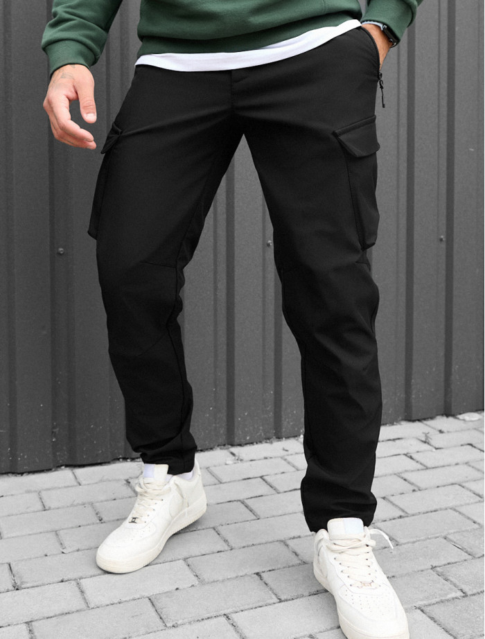 Spodnie ocieplane Staff st cargo black fleece