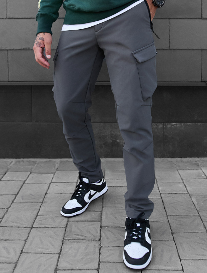 Ocieplane spodnie Staff st cargo gray fleece