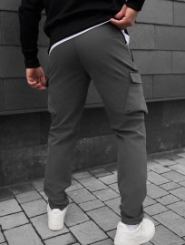 Spodnie ocieplane Staff st cargo gray fleece