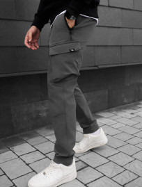 Spodnie ocieplane Staff st cargo gray fleece