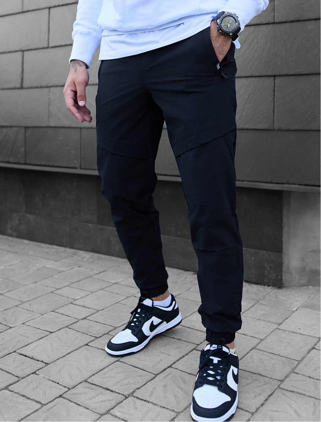 Joggery Staff spandex di black