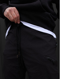 Ocieplane joggery Staff sh black fleece