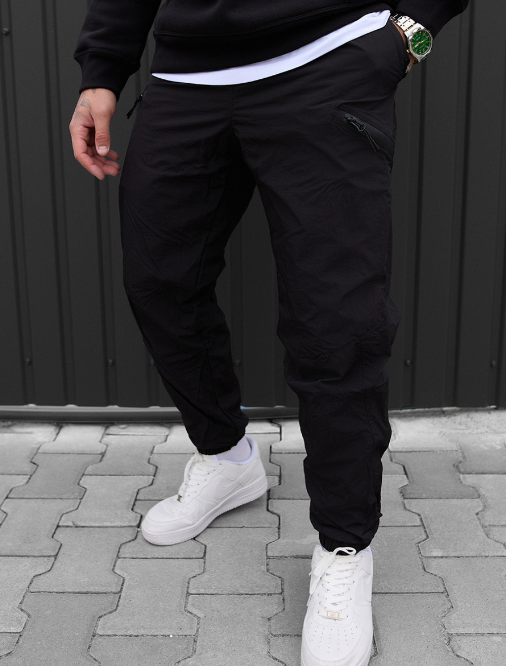 Ocieplane joggery Staff sh black fleece