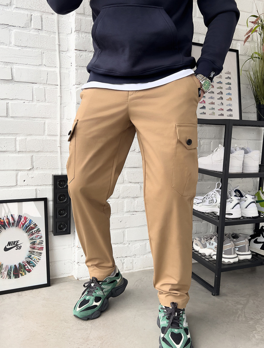 Spodnie Staff cargo gu beige