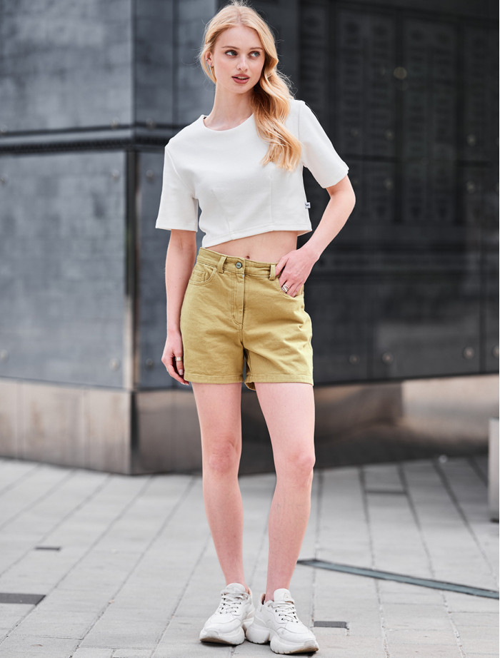 Spodenki dżinsowe Staff li olive