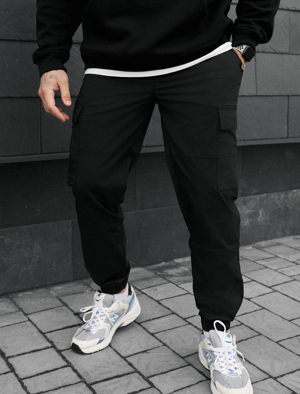 Spodnie Staff hid cargo black2