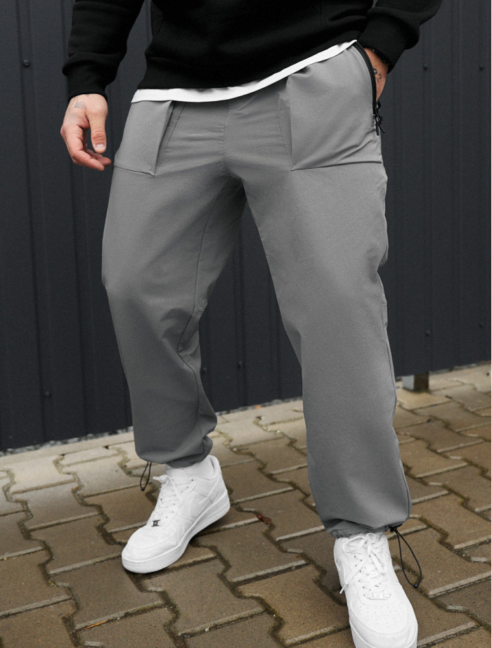 Spodnie chinos Staff rit light gray