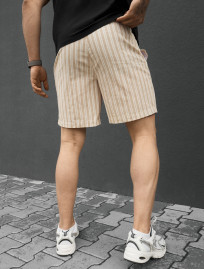 Spodenki Staff dt line beige & white