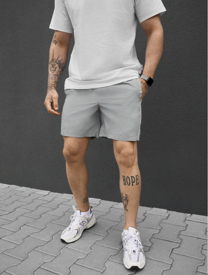 Spodenki plażowe Staff hor light gray reflective