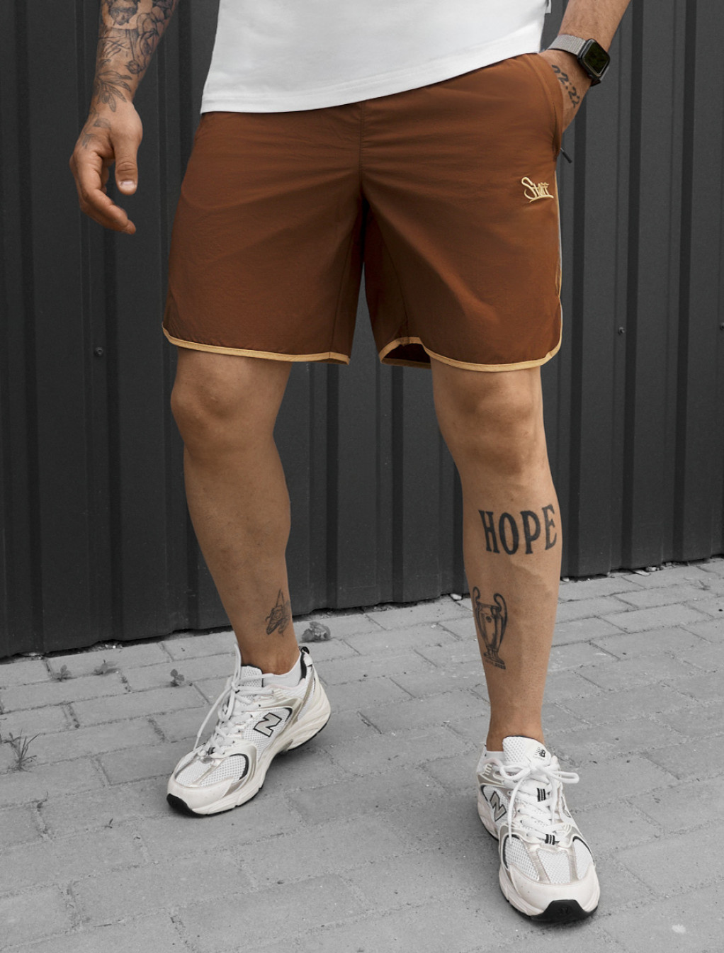Spodenki plażowe Staff el brown logo