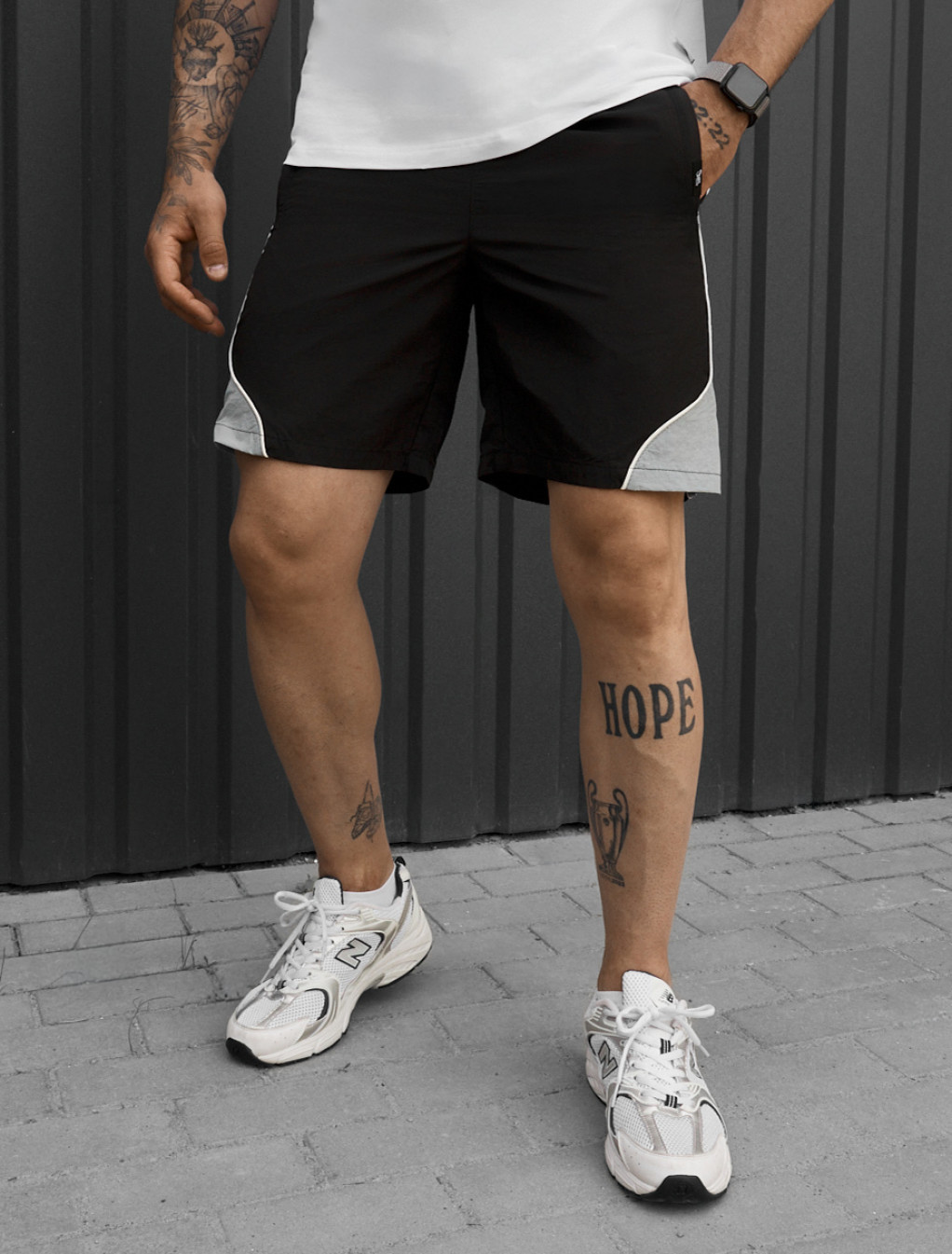 Spodenki plażowe Staff ste black & gray reflective
