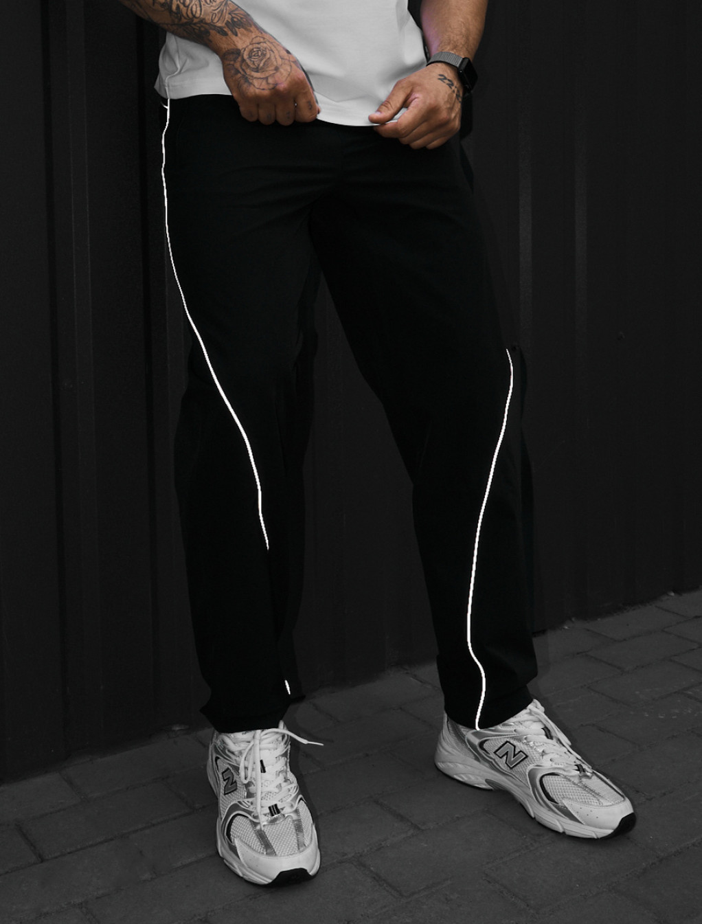 Spodnie chinos Staff mar black reflective